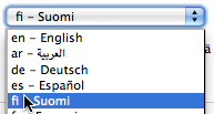 finnish dropdown